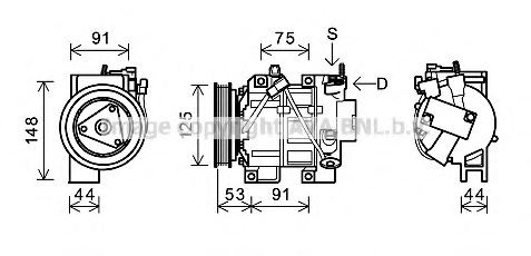 PRASCO DNK335 Compressor, air conditioning
